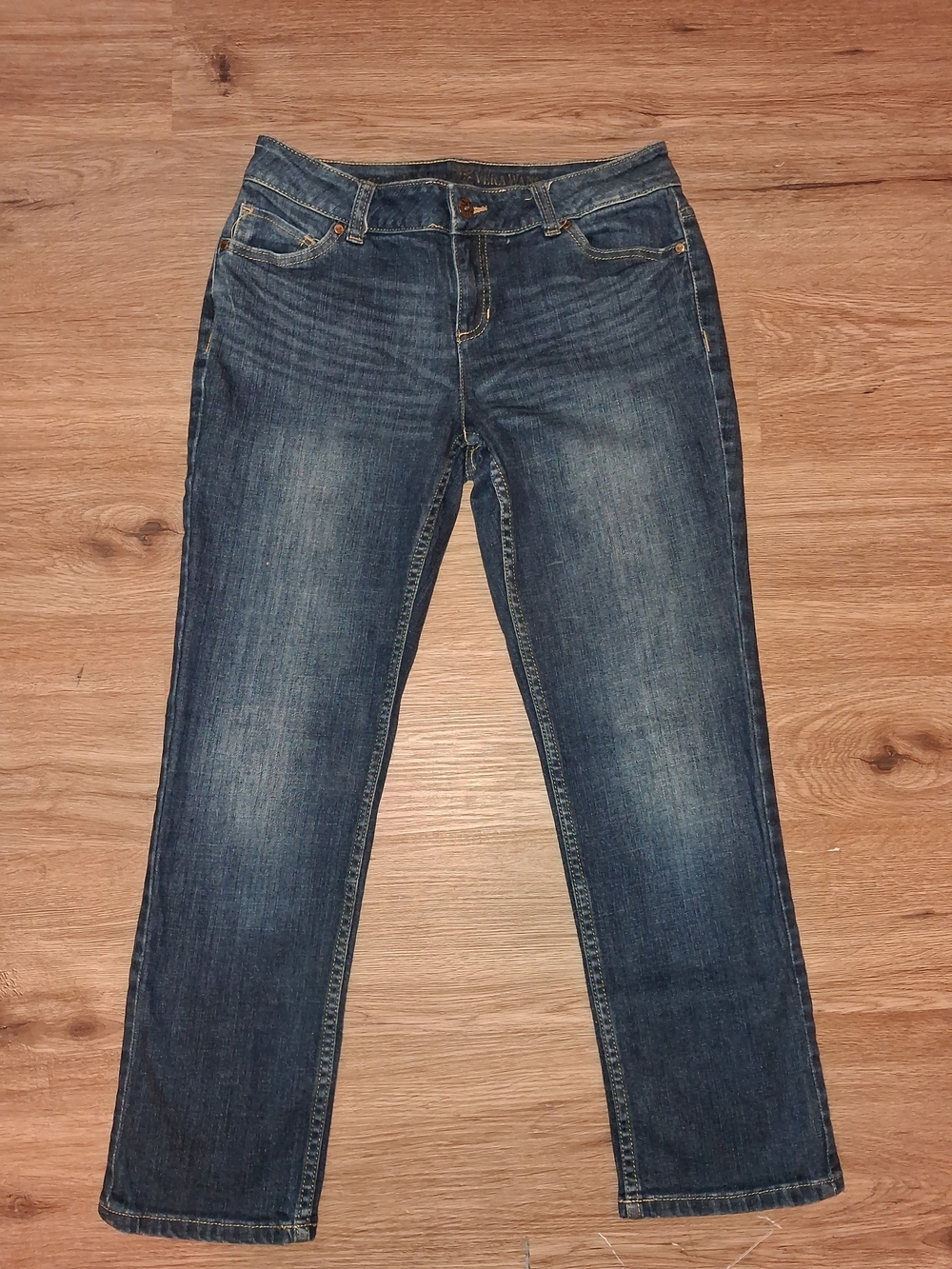 Vera Wang Straight-Leg Women's Dark Blue Jeans